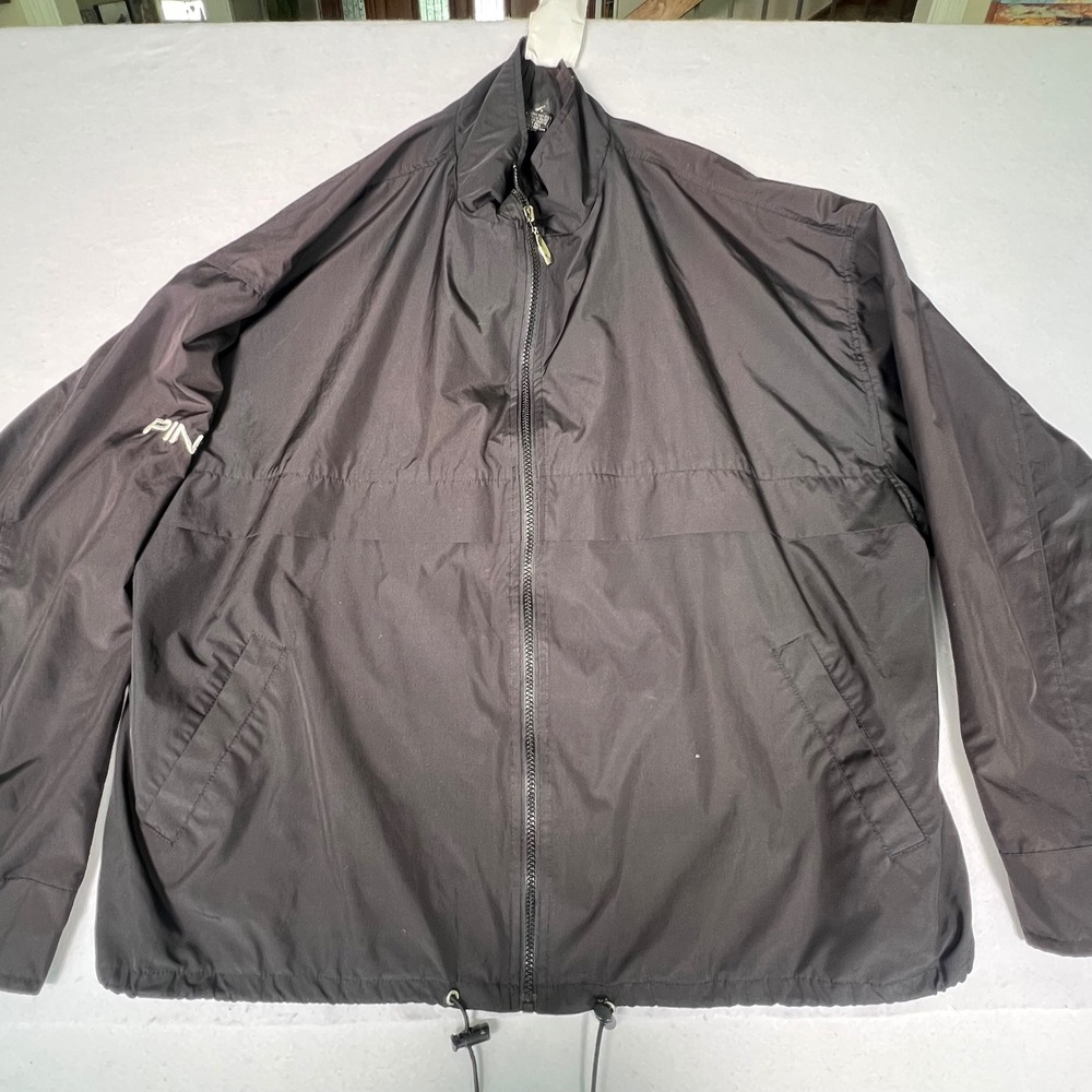 Ping Golf Windbreaker Jacket Mens XL Black Excellent